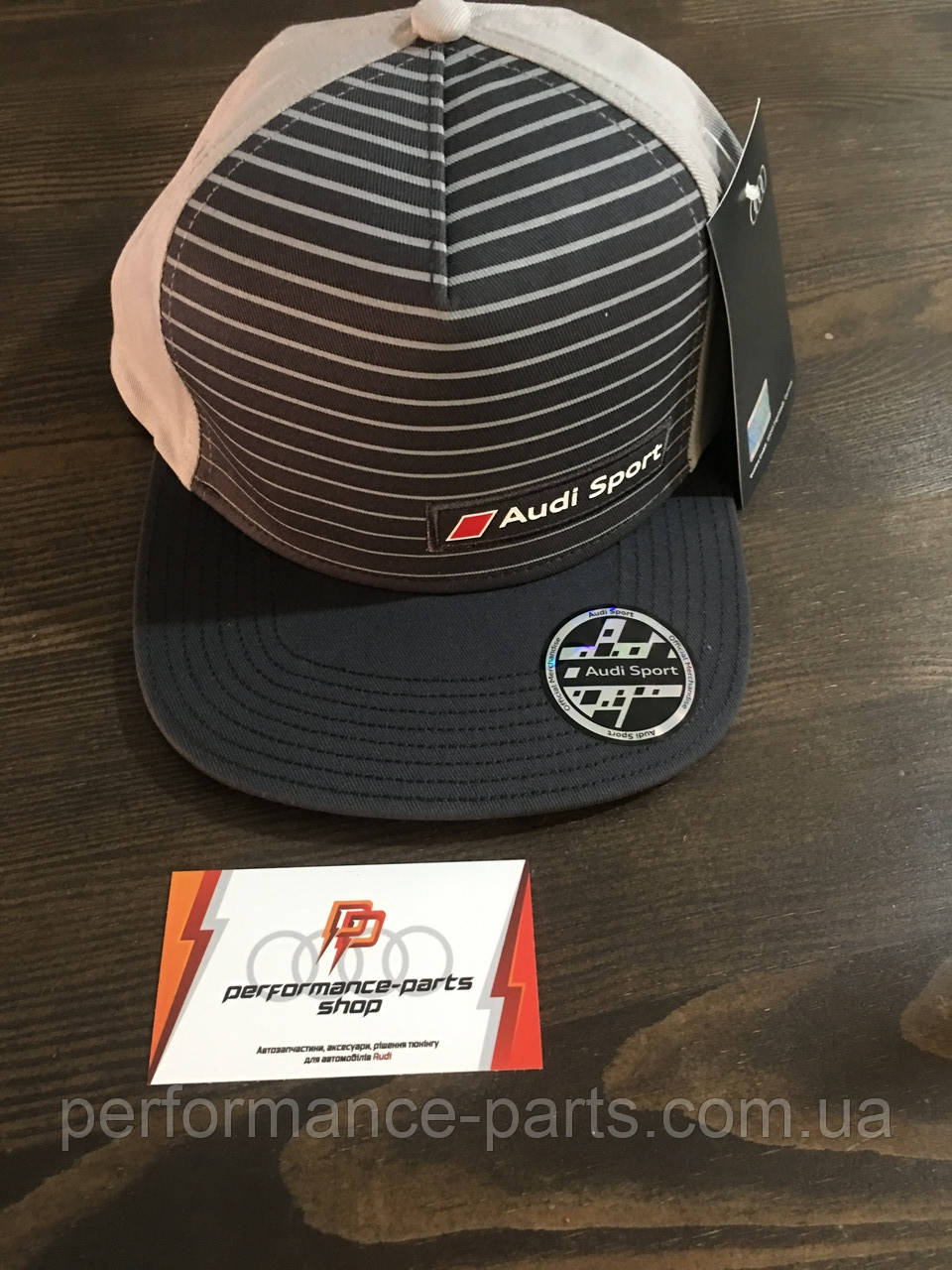 Кепка Audi Sport Snapback-cap, 3131802400. Оригінал. Сірого кольору.