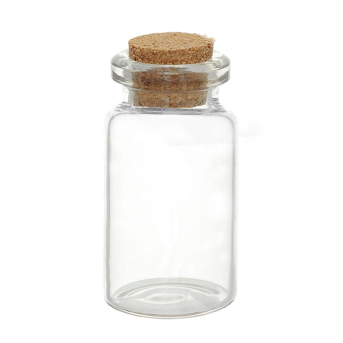 Циліндрична пляшка Скляна, Прозора, 44 мм x 22 мм, (Ємність: 8.8 ml), фото 1
