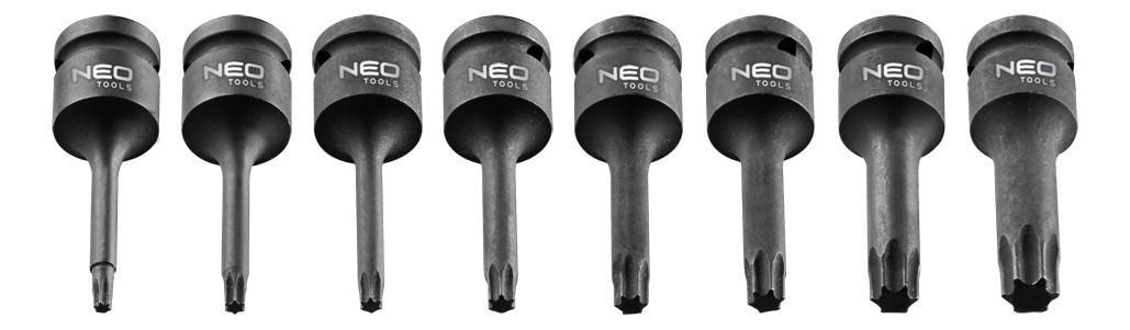 Набір ударних торцеві ключів Torx Neo, 1/2", 9 шт.
