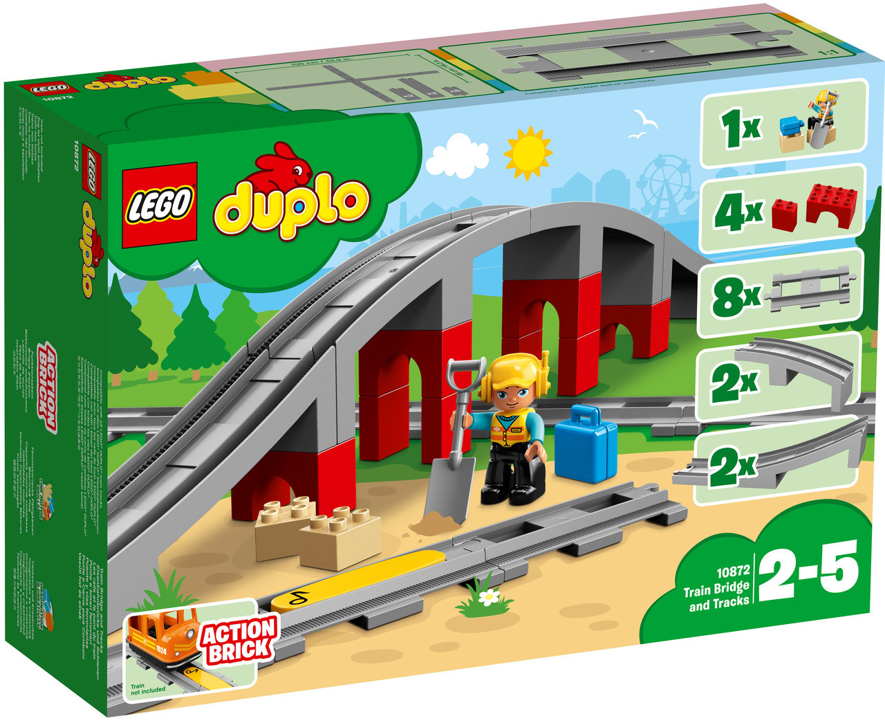 Lego Duplo Залізничний міст та рейки 10872