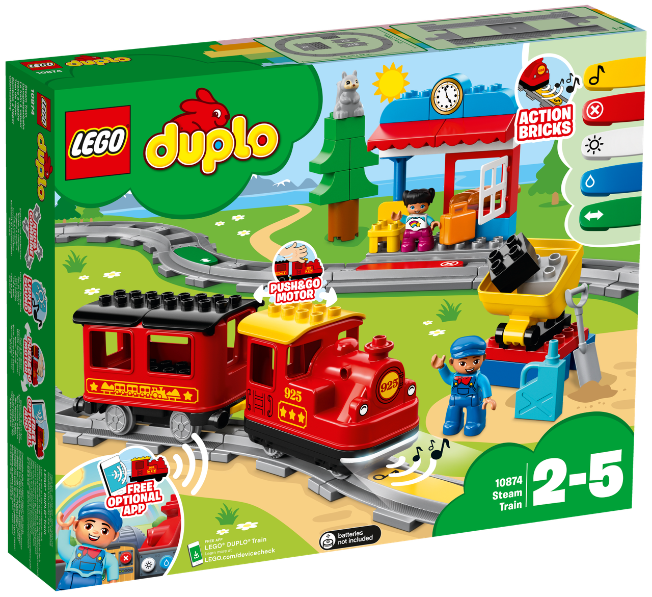 Lego Duplo поїзд на паровій тязі 10874