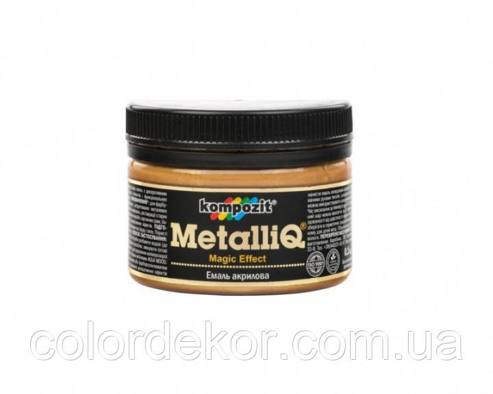 Декоративна емаль акрилова METALLIQ (червоне золото) 70 г