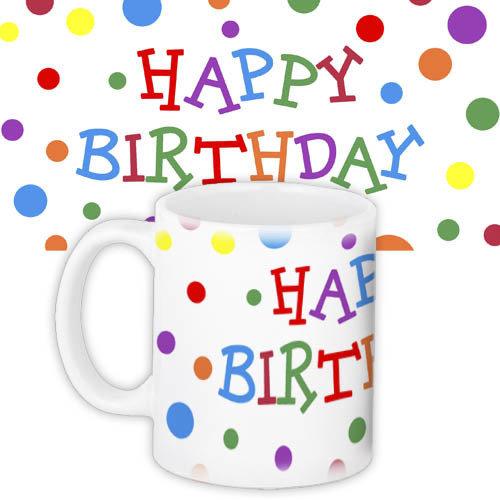 Кружка з принтом Happy birthday 330 мл (KR_18M008)