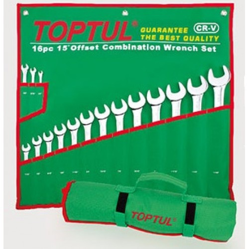 Набір ключів комбінованих дюймових 16 шт. 1/4" - 1-1/4" Toptul GBAA1603 (новий артикул GBAA1604) (Тайвань), фото 1