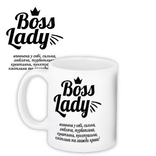 Кружка з принтом lady Boss 330 мл (KR_18J022)