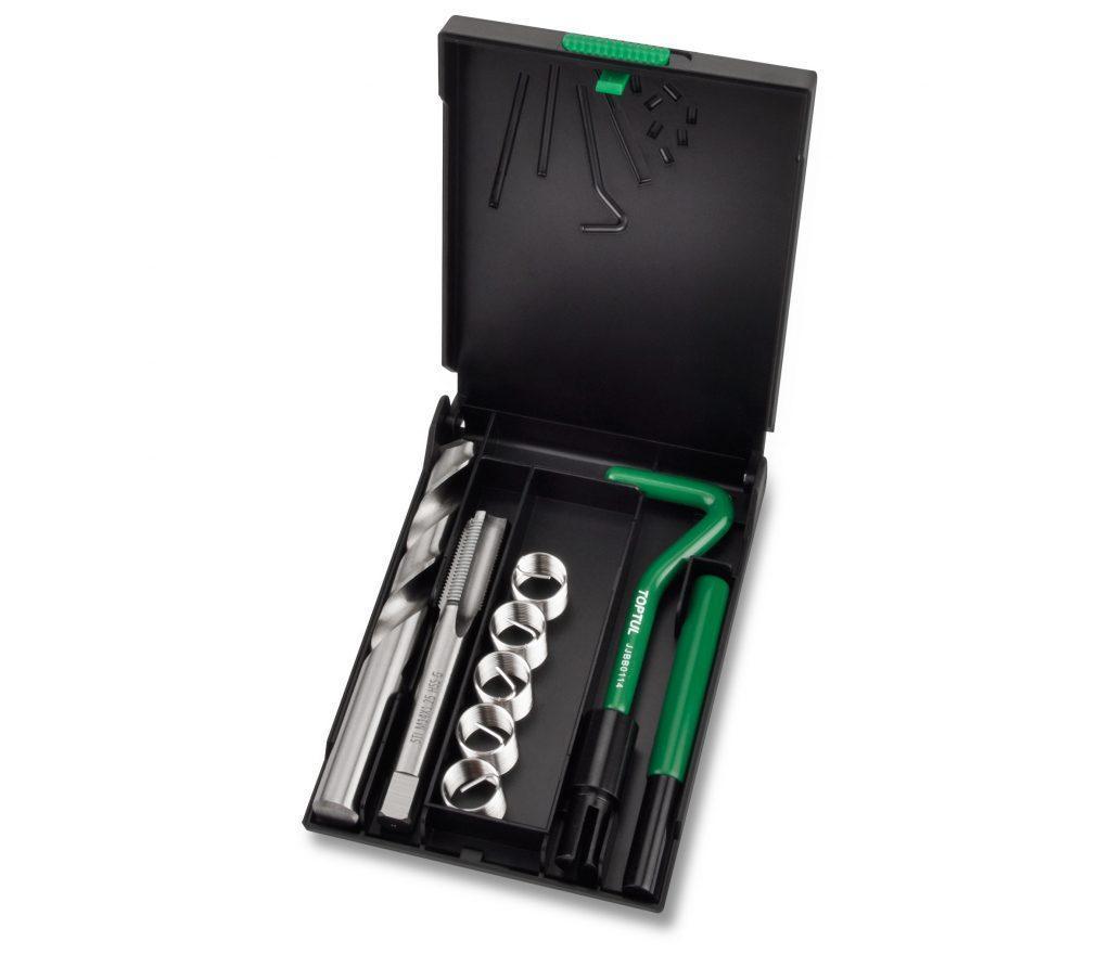 Набір для відновлення різьби свічкових отворів М14х1.25 Toptul JGEW0901 (Тайвань), фото 1