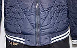 Куртка Осіння жіноча, на синтепоні, темно-синя, фото 8