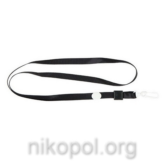 Шнурок для бейджа Axent 4531-01 з карабіном, чорний