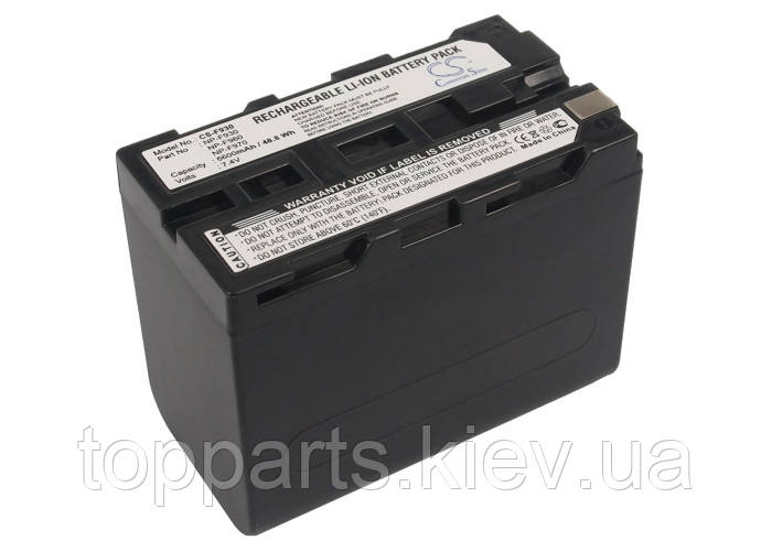 Акумуляторна батарея CameronSino для фото/відео Sony NP-F960/NP-F970, 6600mAh, Dark Grey