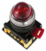 Лампа AL-22 сигнальна d22мм червоний неон/240В циліндр ІЕК