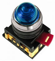 Лампа AL-22 сигнальна d22мм синій неон/240В циліндр ІЕК