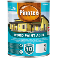 PINOTEX WOOD PAINT AQUA Краска на водной основе для деревянных фасадов BW, белый 1 л