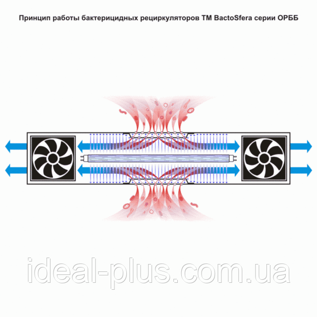 Кварцевая лампа Бактерицидный рециркулятор BactoSfera ORBB 15х2 - фото 4 - id-p781527106