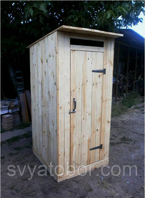 Туалет дерев'яний з обрізної дошки