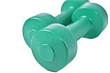 Гантелі вінілові Plenergy Titan 2х1 кг Зелений, фото 3