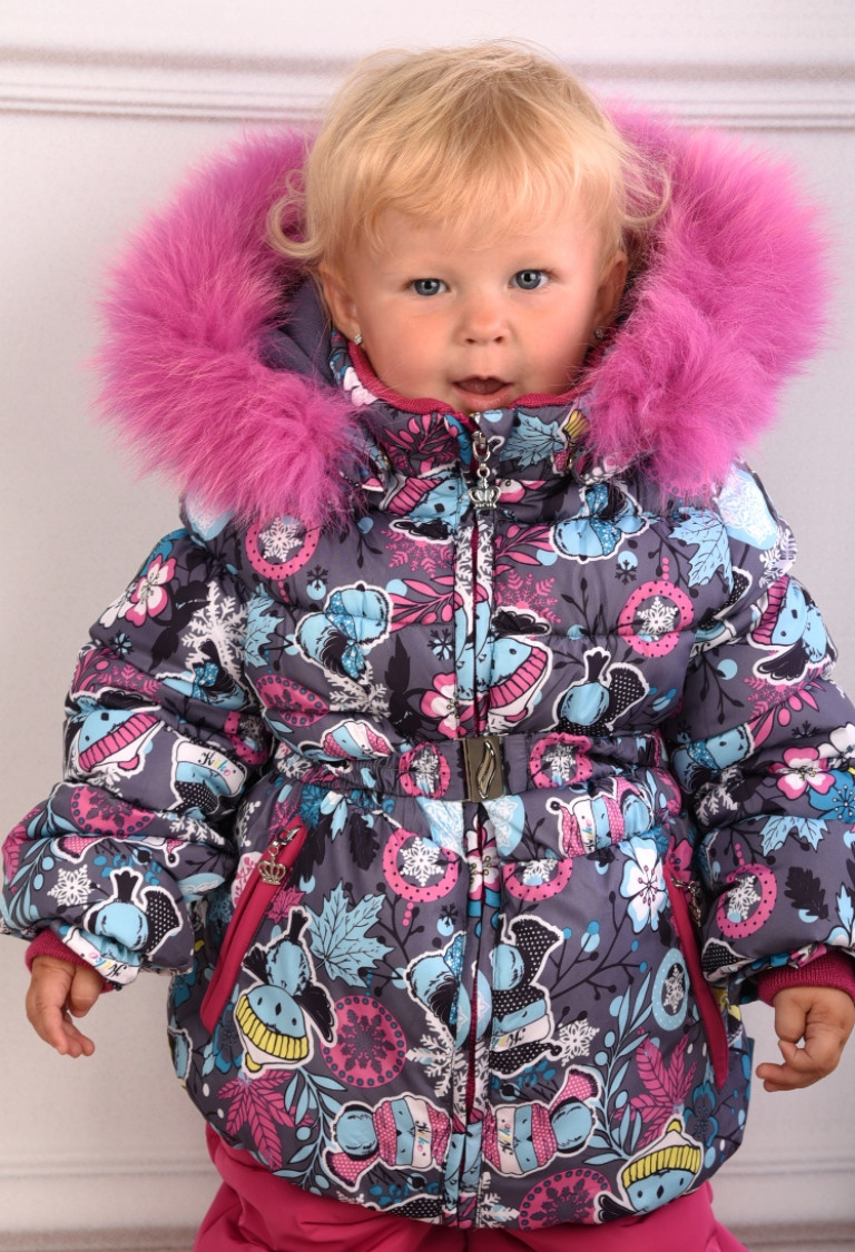 Дитячий зимовий комбінезон для дівчинки KIKO, Кіко 4550, на ріст від 74-92
