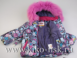 Детский зимний комбинезон для девочки KIKO, Кико 4550, на рост от 74-92, фото 3