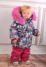 Дитячий зимовий комбінезон для дівчинки KIKO, Кіко 4550, на ріст від 74-92, фото 2