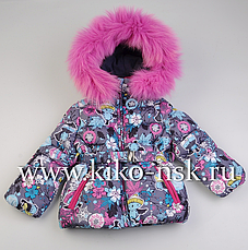 Дитячий зимовий комбінезон для дівчинки KIKO, Кіко 4550, на ріст від 74-92, фото 4