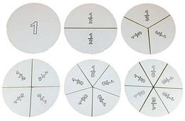 Дробі навчальні від 1 до 6 частин d = 10 см із МДФ AS-7107, О-00006