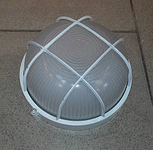 Светильник уличный с защитной решёткой   ECOSTRUM 60W (белый, черный цвет) Круг