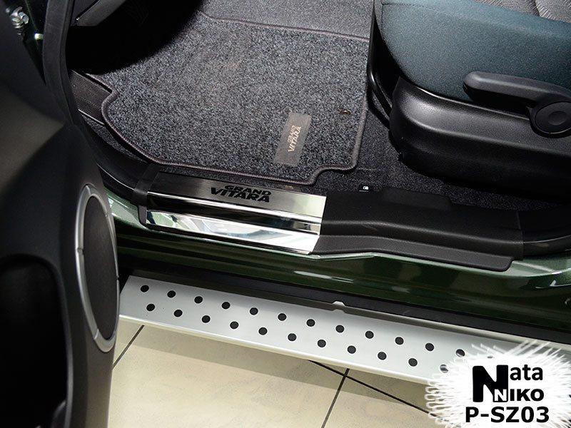 Накладки на пороги Suzuki Grand Vitara II 5D 2005- premium NataNiko