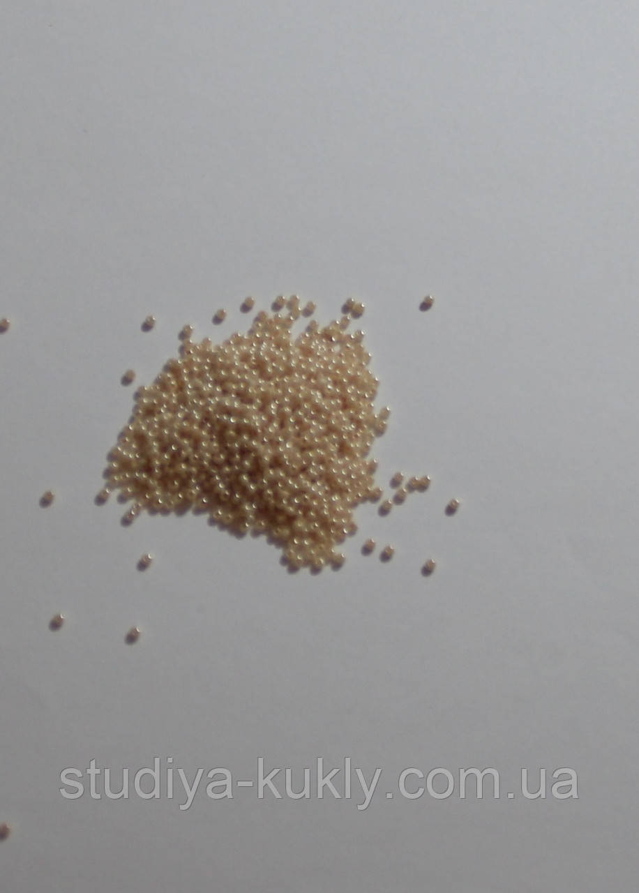 Бісер чеський, мікро. Пресциоза. №13. Колір карамельний, непрозорий. Шарлотта. арт 38225 Упаковка 10 грам., фото 1