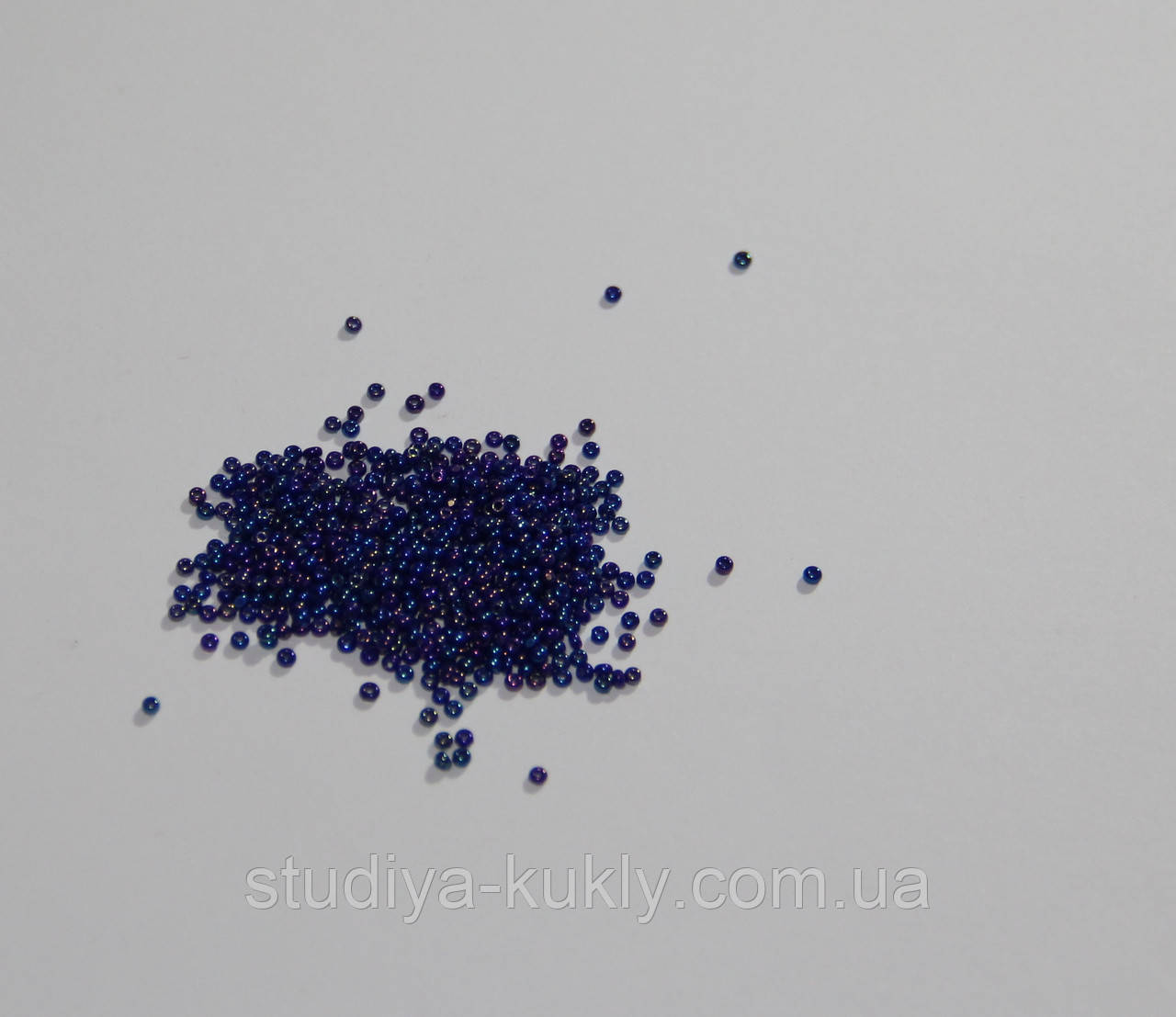 Бісер чеський, мікро. Пресциоза. №15. Колір - Синій бензин. Шарлотта. арт 38227. Упаковка 10 грам., фото 1