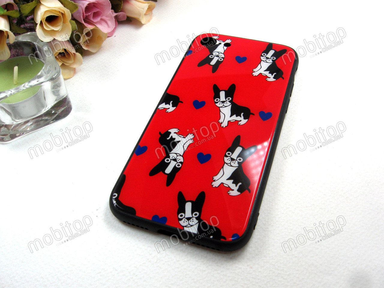 Чохол Glass Case iPhone 7 / iPhone 8 (dogs)