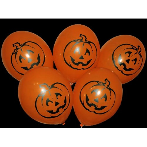 Кулі Хеллоуїн Halloween Гарбуз 12"(30см) помаранчеві 2 штампи