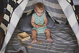 Ковдра-плед дитяча двостороння в смужку ТМ Womar (Zaffiro) 75 x 100 см 60*40, фото 4