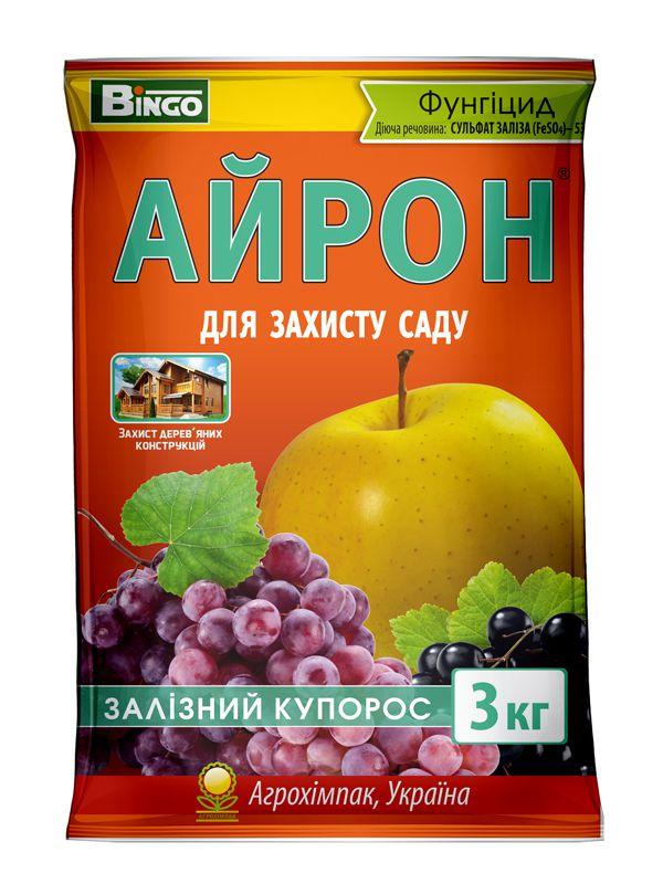 Залізний купорос Вищої якості Айрон, 3кг — профілактика хвороб рослин, знищення мохів