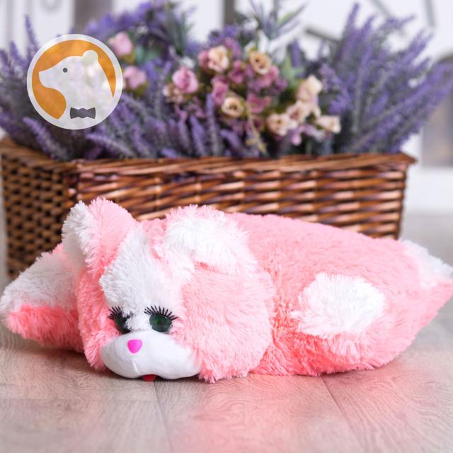 Подушка-игрушка Кошка, розовая