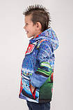 Куртка для хлопчика весна-осінь з принтом "Тачки", 104,110,116 зростання, фото 3
