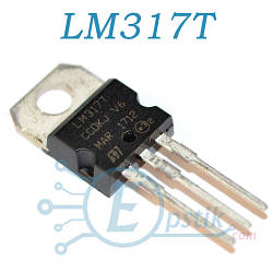 LM317T регульований стабілізатор напруги 1.2В...37В TO220 Китай