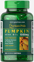 Олія насіння гарбуза, Puritan's Pride Pumpkin Seed Oil 1000 mg 100 Softgels