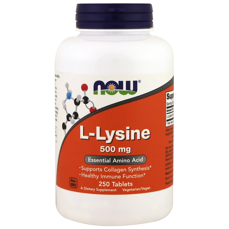 Л-Карнітин / NOW - L-Lysine 500mg (250 tabs)