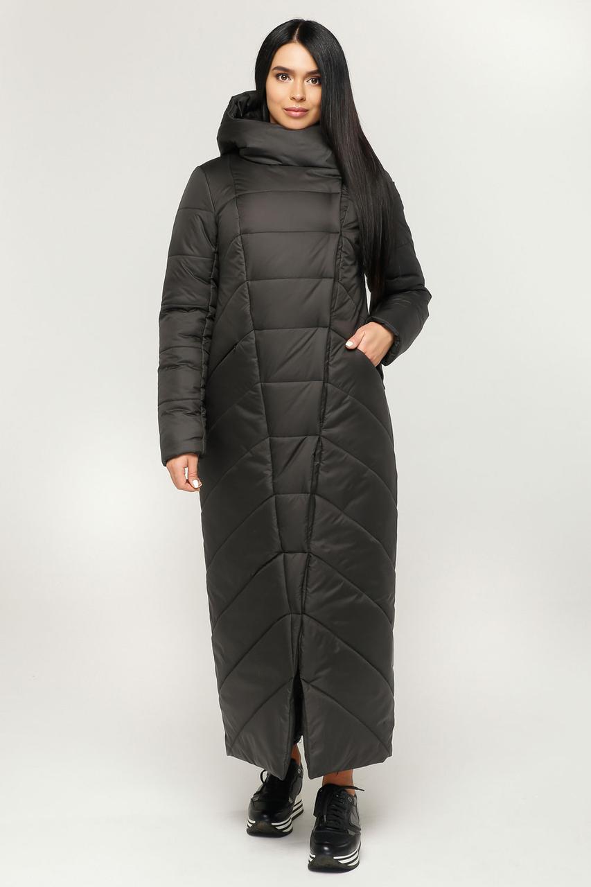 Зимовий молодіжний довгий пуховик, фото 1