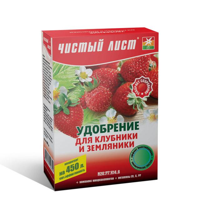 Чистий лист 300 г добриво для полуниці та суниці NPK 20/7/14.6