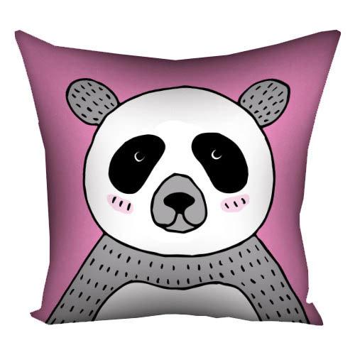Подушка з принтом габардинова Панда 50x50 (5P_FAM020), фото 1