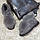 Жіночі сірі зимові черевики з еко замші на хутрі 40, фото 2