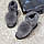 Жіночі сірі зимові черевики з еко замші на хутрі 40, фото 7