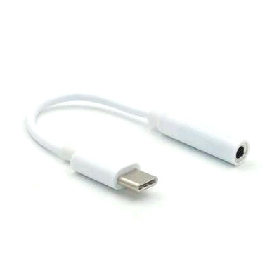 Переходник адаптер A11 для USB Type C на аудио 3,5мм jack для наушников БЕЛЫЙ SKU0000966