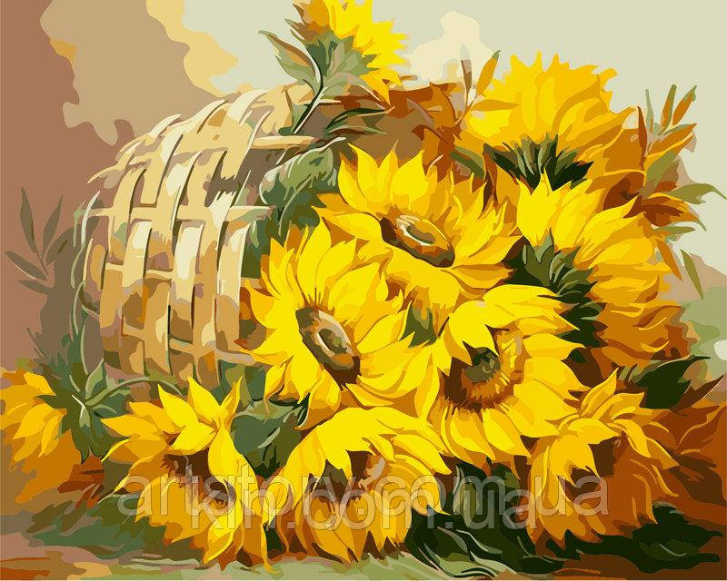 Картина за номерами ArtStory Кошик соняшників 40 х 50 см (арт. AS0237)