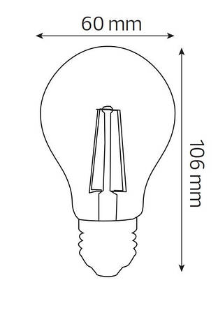 Лампа світлодіодна Horoz Electric Filament Globe-6 6 Вт 400 Лм 2700К Е27 (001-015-0006-010), фото 2