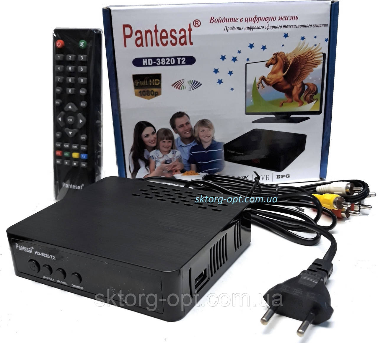 Цифровий ефірний тюнер Т2 Pantesat DVB-T2 HD 3820