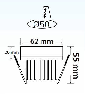 Світильник світлодіодний вбудований Horoz Electric VALERIA-5 5Вт 4200К 400Лм (016-040-0005-030), фото 4