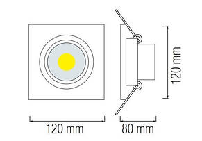 Світлодіодний світильник Downlights LED VERONICA-10-3К, фото 5