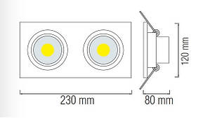 Світлодіодний світильник Downlights LED VERONICA-20-3К, фото 4