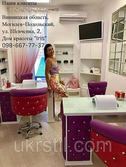 Парикмахерское кресло Obsession, Маникюрный стол Queen 8